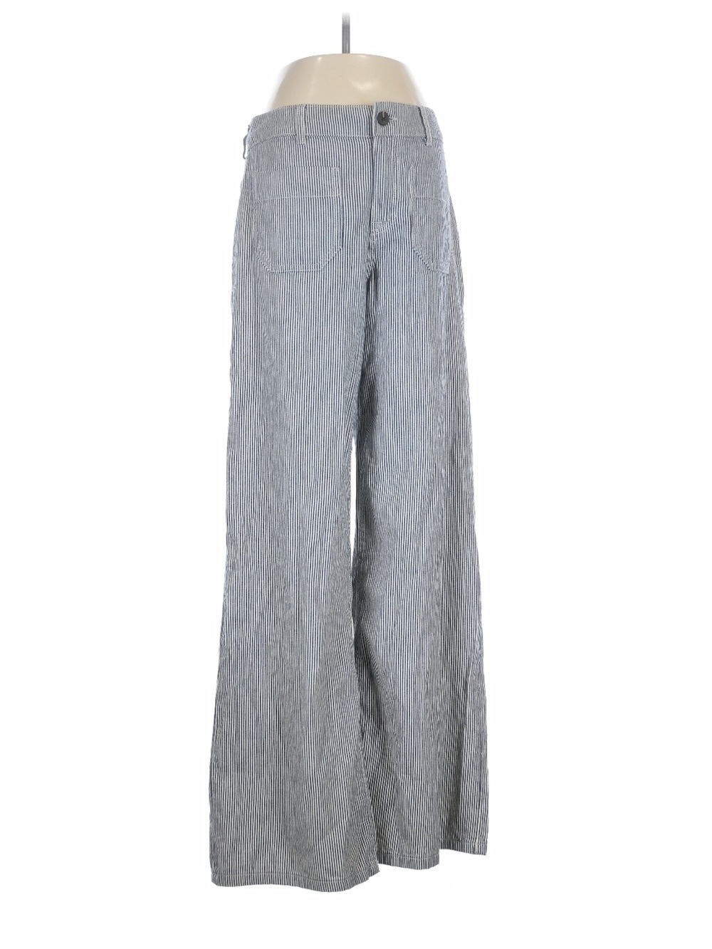 Sanctuary Wide Leg Striped Women’s Jeans - Gray/White